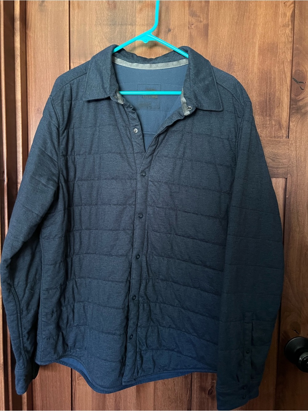 The North Face Men's Navy Blue Quilted Shirt Jacket